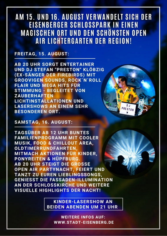 Rückseite Flyer Sommer im Schlosspark
