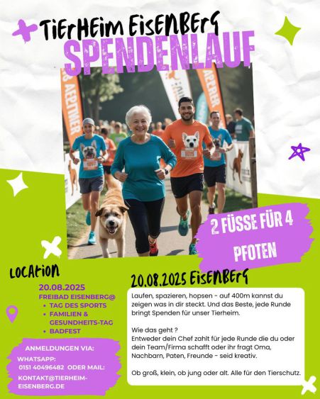 Flyer zum Tierheim-Spendenlauf