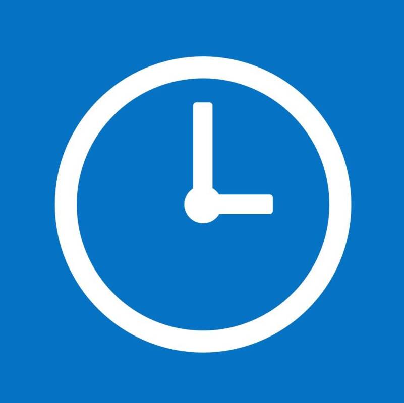 Symbolbild Uhr und Öffnungszeiten