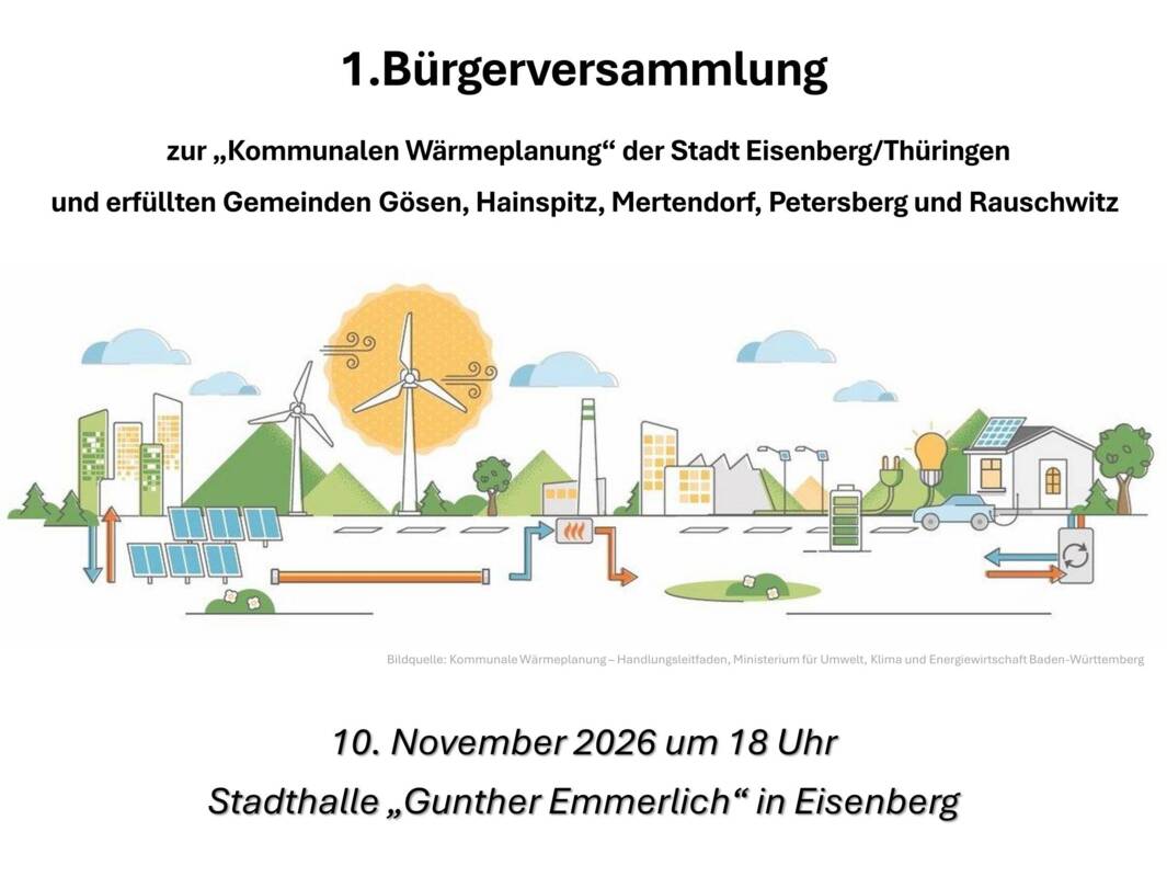 Agenda Bürgerversammlung kommunale Wärmeplanung