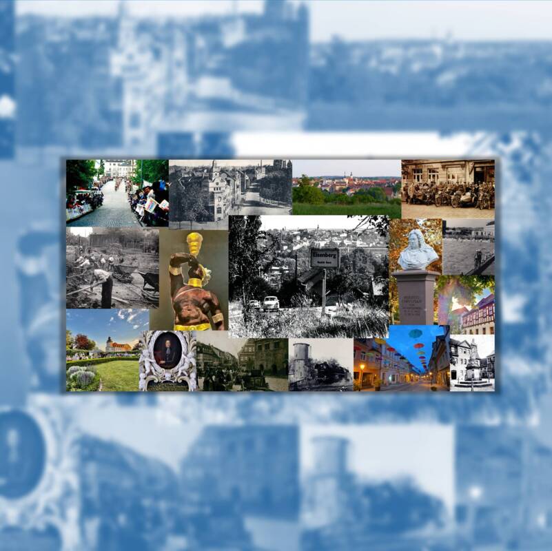 Collage mit historischen Stadtansichten