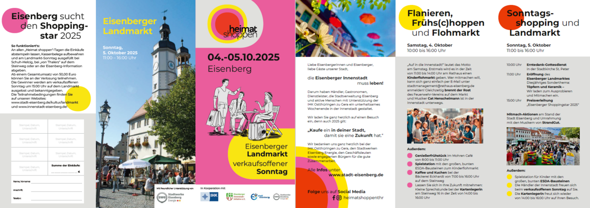 Flyer der Veranstaltung Heimatshoppen und Landmarkt 2024