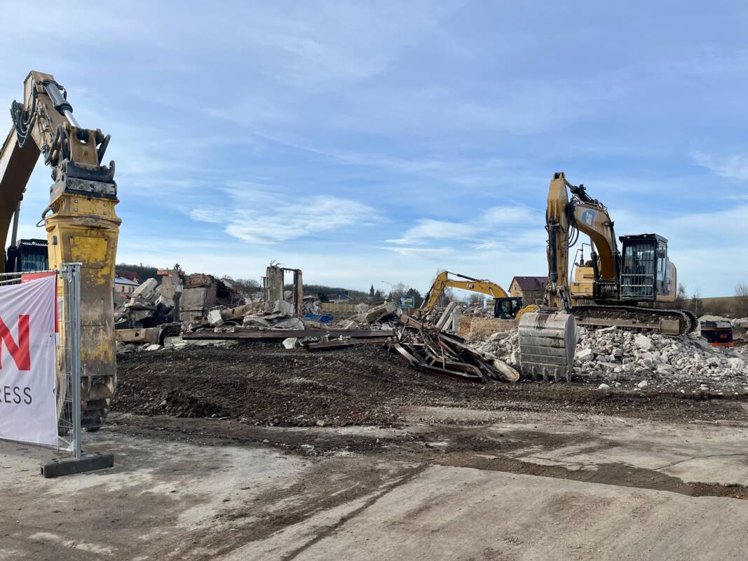 Baustelle am ehemaligen Heizkraftwerk in der Jenaer Straße