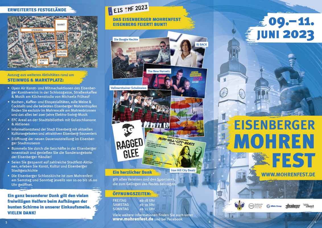 Flyer zum Eisenberger Mohrenfest 2023