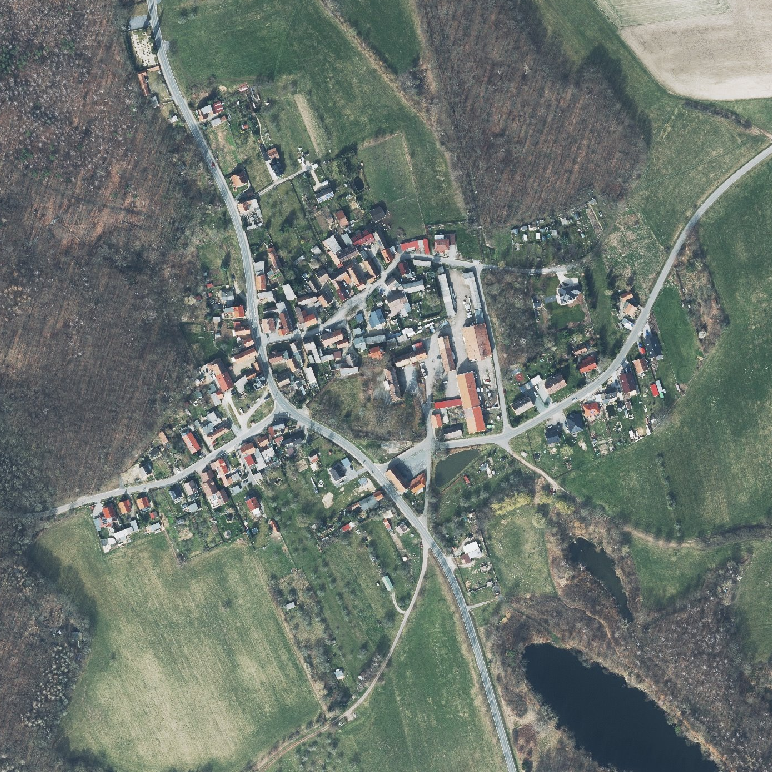 Luftbild der Gemeinde Gösen